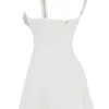 Cassandra Ivory Satin and Lace Mini Dress Cassandra Ivory Satin and Lace Mini Dress