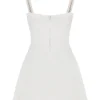 Cassandra Ivory Satin and Lace Mini Dress Cassandra Ivory Satin and Lace Mini Dress