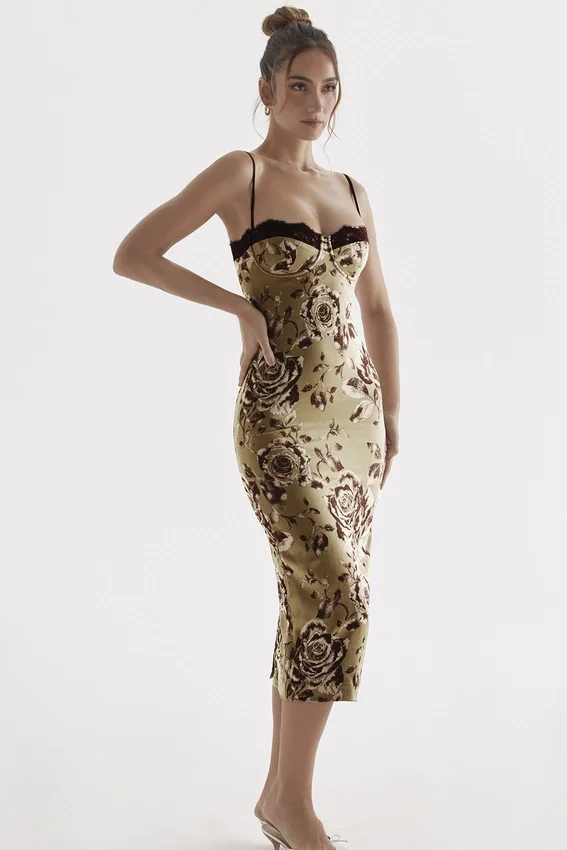 Cassia Floral Print Midi Dress Cassia Floral Print Midi Dress