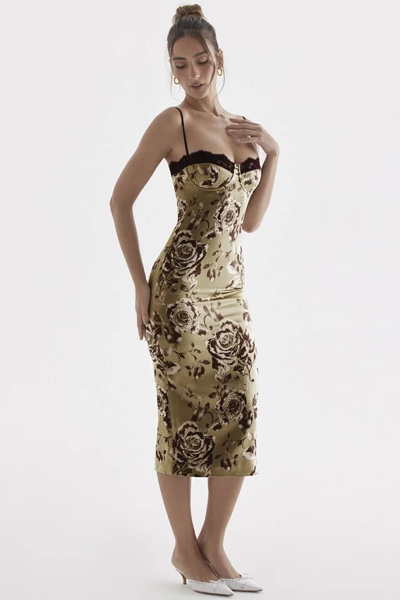 Cassia Floral Print Midi Dress Cassia Floral Print Midi Dress