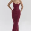 Cassidy Cabernet Fluted Hem Mesh Maxi Skirt Cassidy Cabernet Fluted Hem Mesh Maxi Skirt