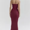 Cassidy Cabernet Fluted Hem Mesh Maxi Skirt Cassidy Cabernet Fluted Hem Mesh Maxi Skirt