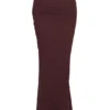 Cassidy Cabernet Fluted Hem Mesh Maxi Skirt Cassidy Cabernet Fluted Hem Mesh Maxi Skirt