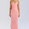 Cassidy Peach Fluted Hem Maxi Skirt Cassidy Peach Fluted Hem Maxi Skirt