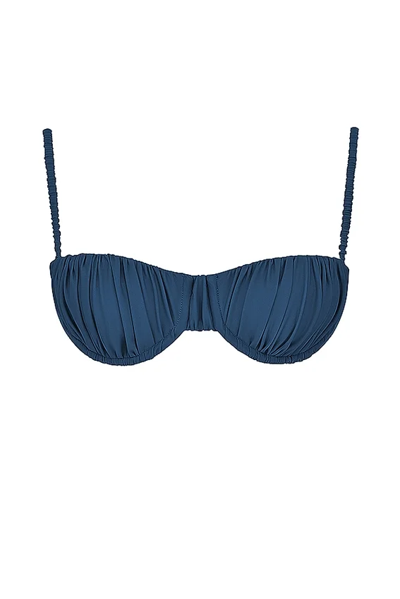 Cassis Deep Blue Ruched Bikini Top Cassis Deep Blue Ruched Bikini Top