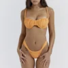 Cassis Light Orange Ruched Bikini Top Cassis Light Orange Ruched Bikini Top