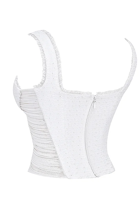Catalina White Broderie Anglais Corset Catalina White Broderie Anglais Corset
