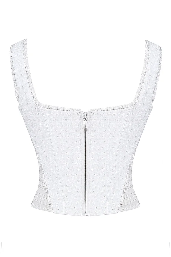 Catalina White Broderie Anglais Corset Catalina White Broderie Anglais Corset