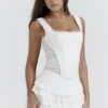 Catalina White Broderie Anglais Corset Catalina White Broderie Anglais Corset