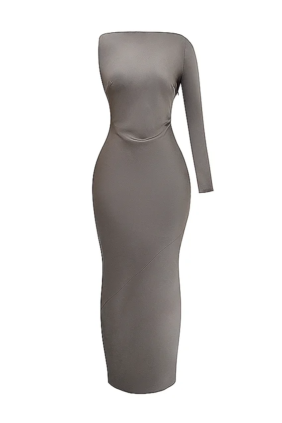 Catiana Smoke One Sleeve Maxi Dress Catiana Smoke One Sleeve Maxi Dress
