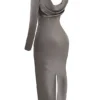 Catiana Smoke One Sleeve Maxi Dress Catiana Smoke One Sleeve Maxi Dress