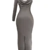 Catiana Smoke One Sleeve Maxi Dress Catiana Smoke One Sleeve Maxi Dress