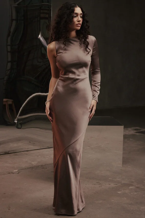 Catiana Smoke One Sleeve Maxi Dress Catiana Smoke One Sleeve Maxi Dress