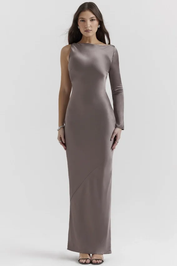 Catiana Smoke One Sleeve Maxi Dress Catiana Smoke One Sleeve Maxi Dress