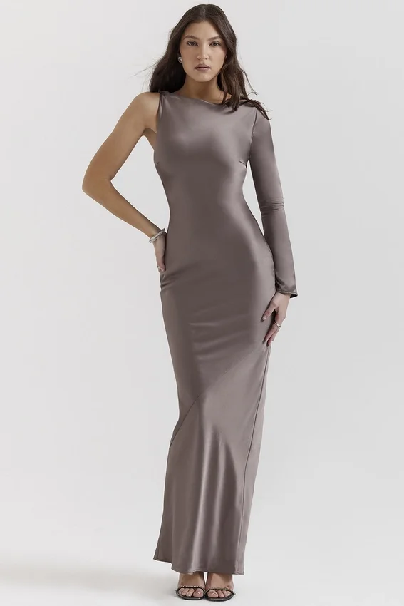 Catiana Smoke One Sleeve Maxi Dress Catiana Smoke One Sleeve Maxi Dress