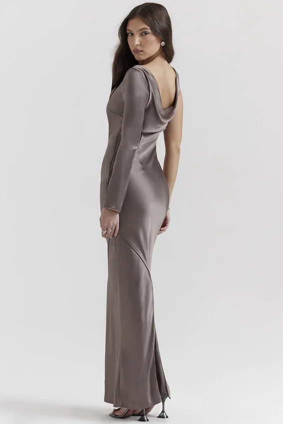 Catiana Smoke One Sleeve Maxi Dress Catiana Smoke One Sleeve Maxi Dress
