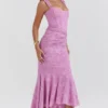 Cesca Rose Pink Floral Maxi Dress Cesca Rose Pink Floral Maxi Dress