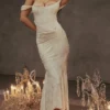 Cesca Vintage Cream Floral Maxi Dress Cesca Vintage Cream Floral Maxi Dress