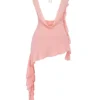 Charla Soft Apricot Ruffle Mini Dress