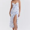 Charlotte Blue Print Corset Midi Dress Charlotte Blue Print Corset Midi Dress