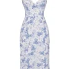 Charlotte Blue Print Corset Midi Dress Charlotte Blue Print Corset Midi Dress