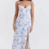 Charlotte Blue Print Corset Midi Dress Charlotte Blue Print Corset Midi Dress