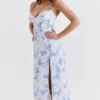 Charlotte Blue Print Corset Midi Dress Charlotte Blue Print Corset Midi Dress