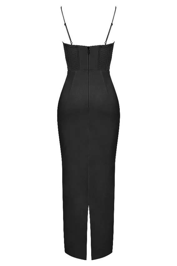 Charmaine Black Corset Maxi Dress Charmaine Black Corset Maxi Dress