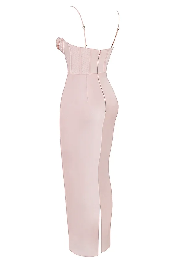 Charmaine Blush Pink Corset Maxi Dress Charmaine Blush Pink Corset Maxi Dress