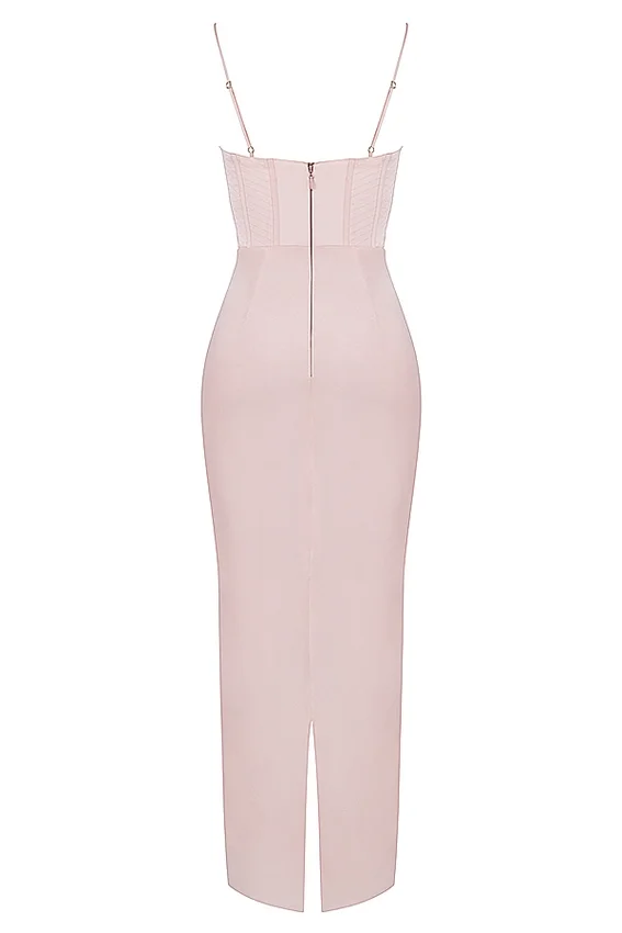 Charmaine Blush Pink Corset Maxi Dress Charmaine Blush Pink Corset Maxi Dress
