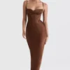 Charmaine Chocolate Corset Maxi Dress Charmaine Chocolate Corset Maxi Dress