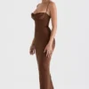 Charmaine Chocolate Corset Maxi Dress Charmaine Chocolate Corset Maxi Dress