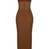 Charmaine Chocolate Corset Maxi Dress Charmaine Chocolate Corset Maxi Dress