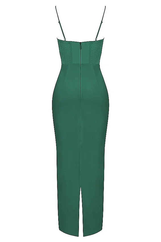 Charmaine Forest Corset Maxi Dress Charmaine Forest Corset Maxi Dress