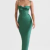 Charmaine Forest Corset Maxi Dress Charmaine Forest Corset Maxi Dress