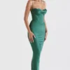 Charmaine Forest Corset Maxi Dress Charmaine Forest Corset Maxi Dress