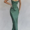Charmaine Forest Corset Maxi Dress Charmaine Forest Corset Maxi Dress