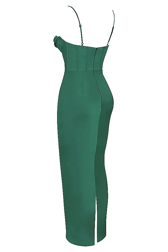 Charmaine Forest Corset Maxi Dress Charmaine Forest Corset Maxi Dress
