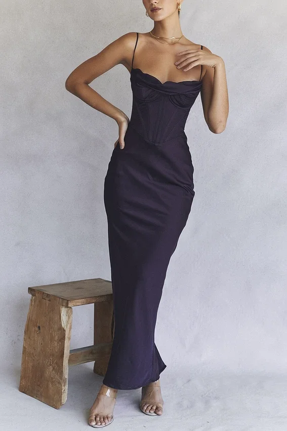 Charmaine Night Shade Corset Maxi Dress Charmaine Night Shade Corset Maxi Dress
