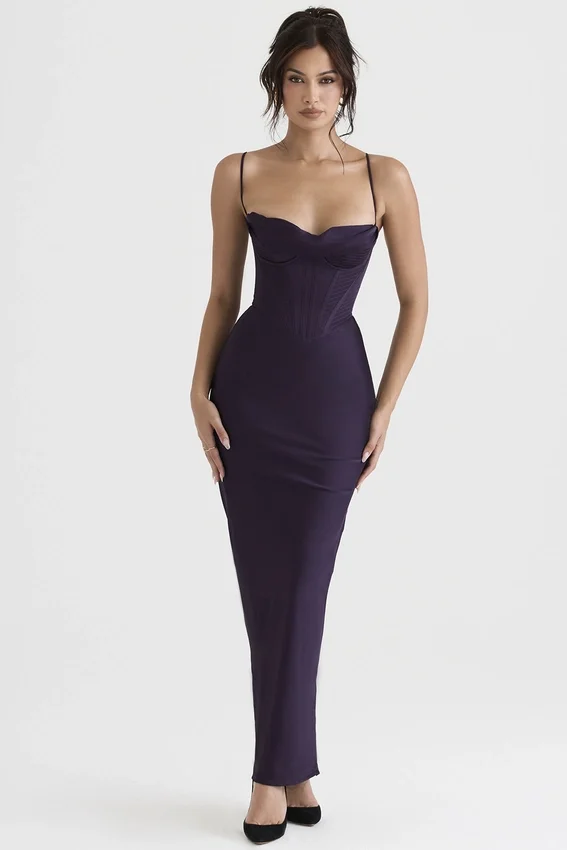 Charmaine Night Shade Corset Maxi Dress Charmaine Night Shade Corset Maxi Dress