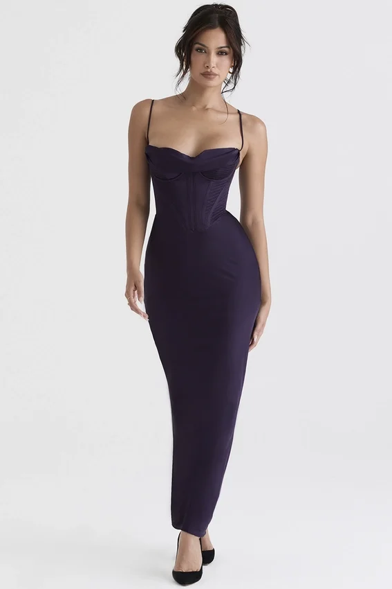 Charmaine Night Shade Corset Maxi Dress Charmaine Night Shade Corset Maxi Dress