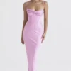 Charmaine Pink Corset Maxi Dress Charmaine Pink Corset Maxi Dress