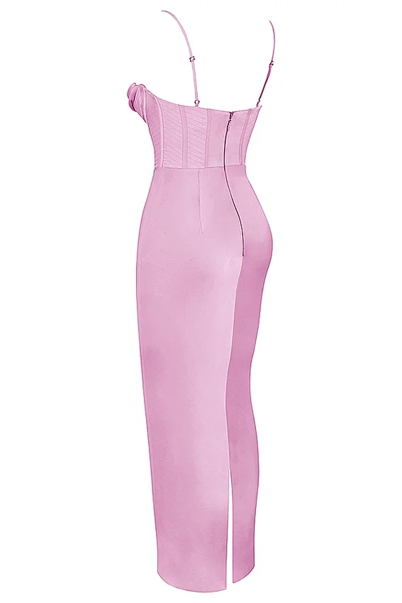 Charmaine Pink Corset Maxi Dress Charmaine Pink Corset Maxi Dress