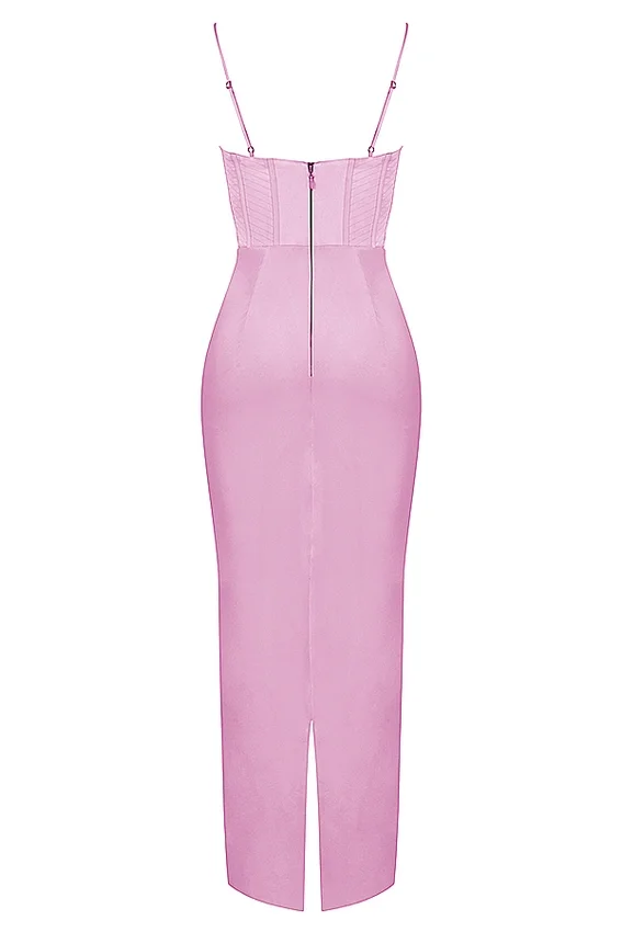 Charmaine Pink Corset Maxi Dress Charmaine Pink Corset Maxi Dress