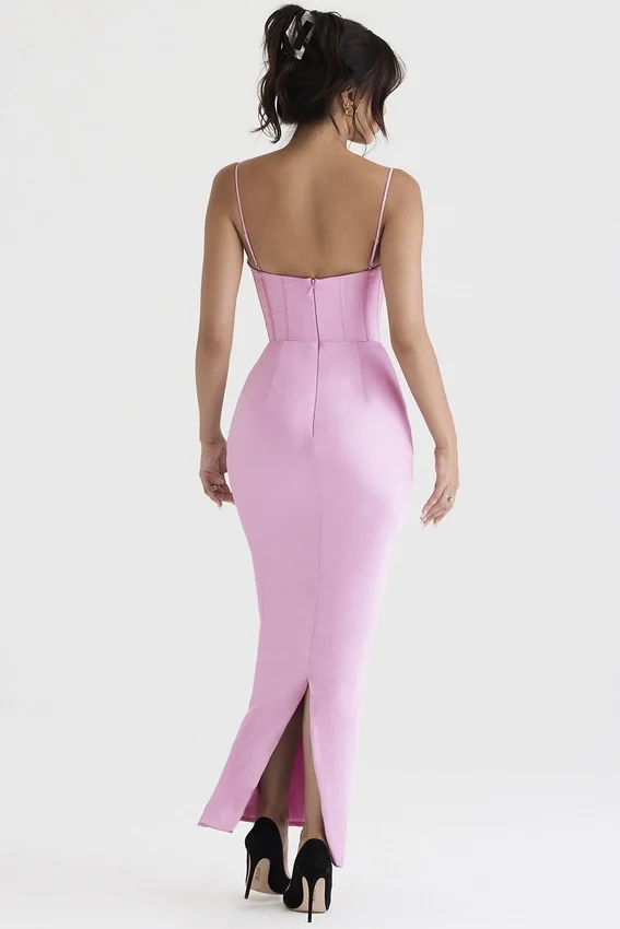 Charmaine Pink Corset Maxi Dress Charmaine Pink Corset Maxi Dress