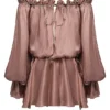 Chaya Hazelnut Off Shoulder Dress