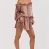Chaya Hazelnut Off Shoulder Dress