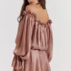Chaya Hazelnut Off Shoulder Dress