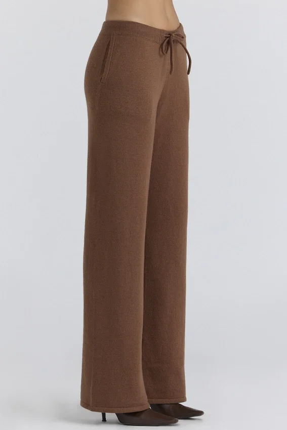 Chelsea Tan Cashmere + Wool Wide Leg Trousers Chelsea Tan Cashmere + Wool Wide Leg Trousers