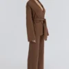 Chelsea Tan Cashmere + Wool Wide Leg Trousers Chelsea Tan Cashmere + Wool Wide Leg Trousers